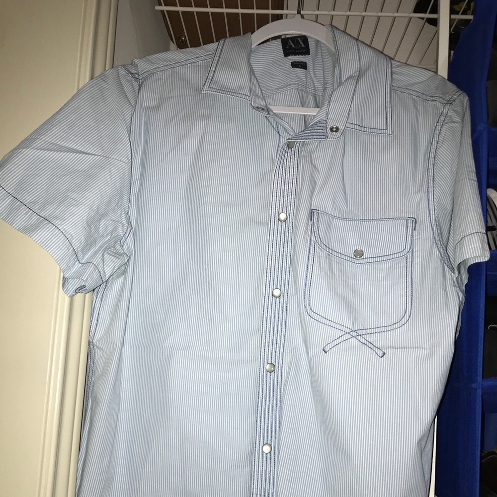 Men’s AX Casual, short -sleeve button down shirt